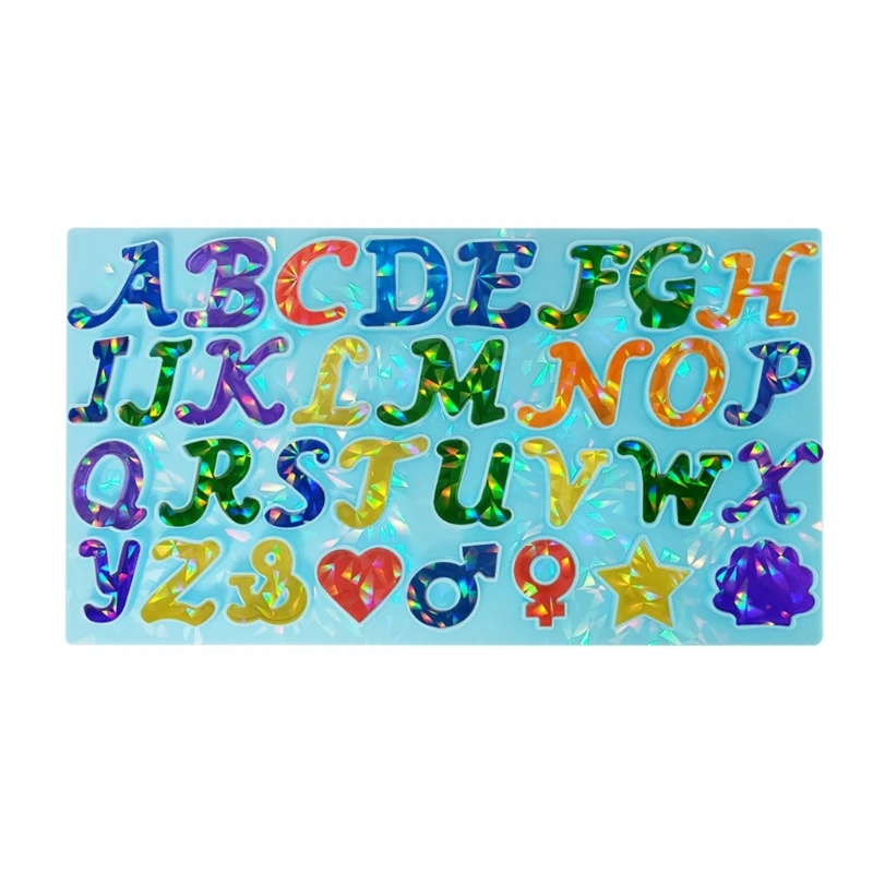 R3MC Alphabet Keychain Molds  Letter Resin Silicone Molds for Epoxy,Resin Letter Molds for Jewelry Pendant Making