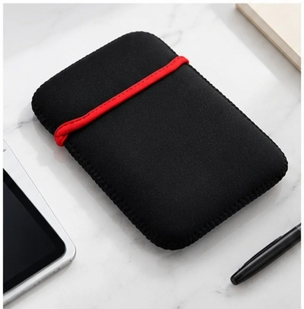 Neoprene Sleeve Bag Pouch Case For 7-inch Tablet Pc Carrying Pouch For Tablet Outdoor Travel Office (Black)