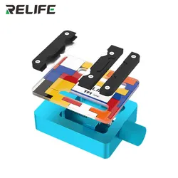 RELIFE TF1 Mini Insulated Tempered Glass Fixture Mobile Phones PCB Board CPU Chip IC Planting Tin Holder Welding Pad Glue Clean