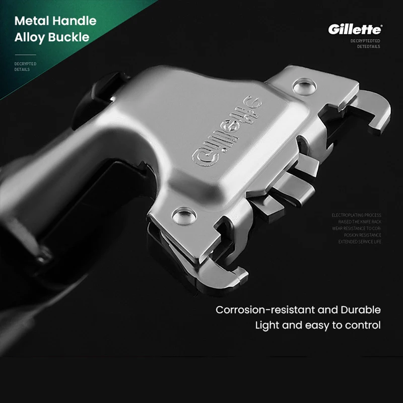 Men Gillette Vector Razor Series Male Manual Beard Remover 2-layer Blades 1 Shaver Holder 9 Razor Head Men's Razor