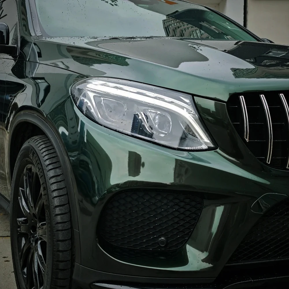 

PET Liquid Metal Deep Green Vinyl Car Sticker Auto Wrap Film Waterproof Scratch Resistant Decal Motorcycle Car Body Decor Film