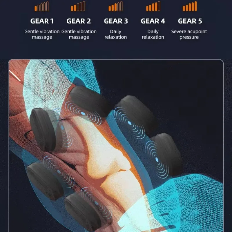 Knee Massager Smart with Heat，Red Light  Massage Therapy,3-in-1 Cordless, 2025Updated Edition Joint Pain Injury Swelling Stiffne