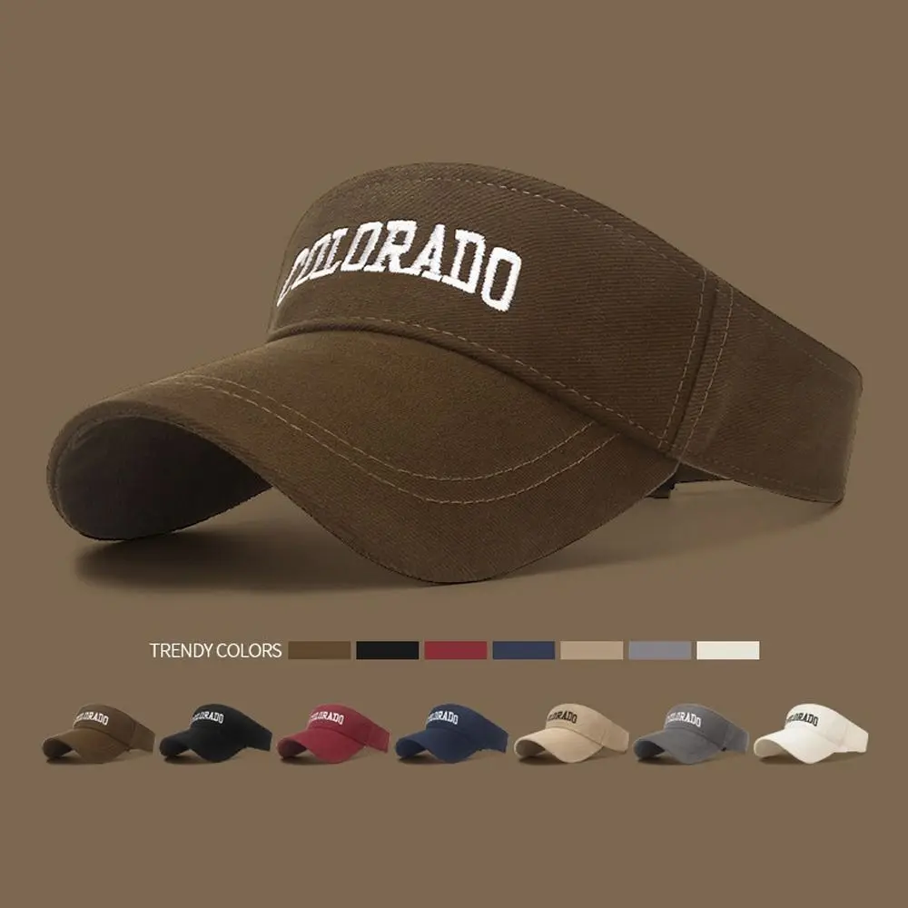 

Fashion Letter Print Empty Top Caps Breathable Embroidered Baseball Cap Hollow Out UV Protection Sun Hat Summer