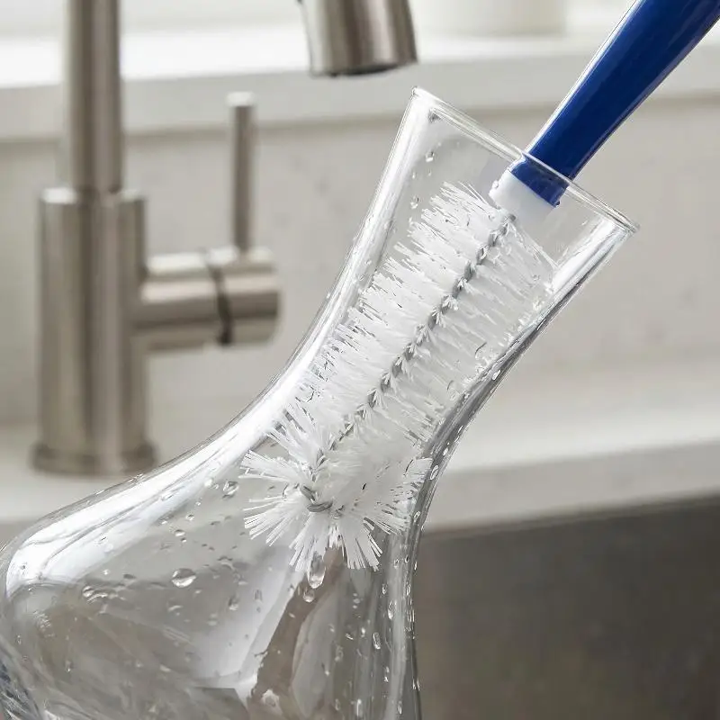 Flexible Handle Sponge Bottle Brush Non Slip Foam Wand for W