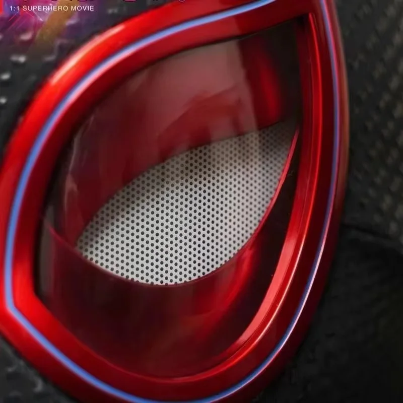 【In Stock】1:1 Miles Morales Mask With Movable Eyes Mascara Electric Gwen Spider-Man Helmet Ring Control Cosplay Mask Toy Gift