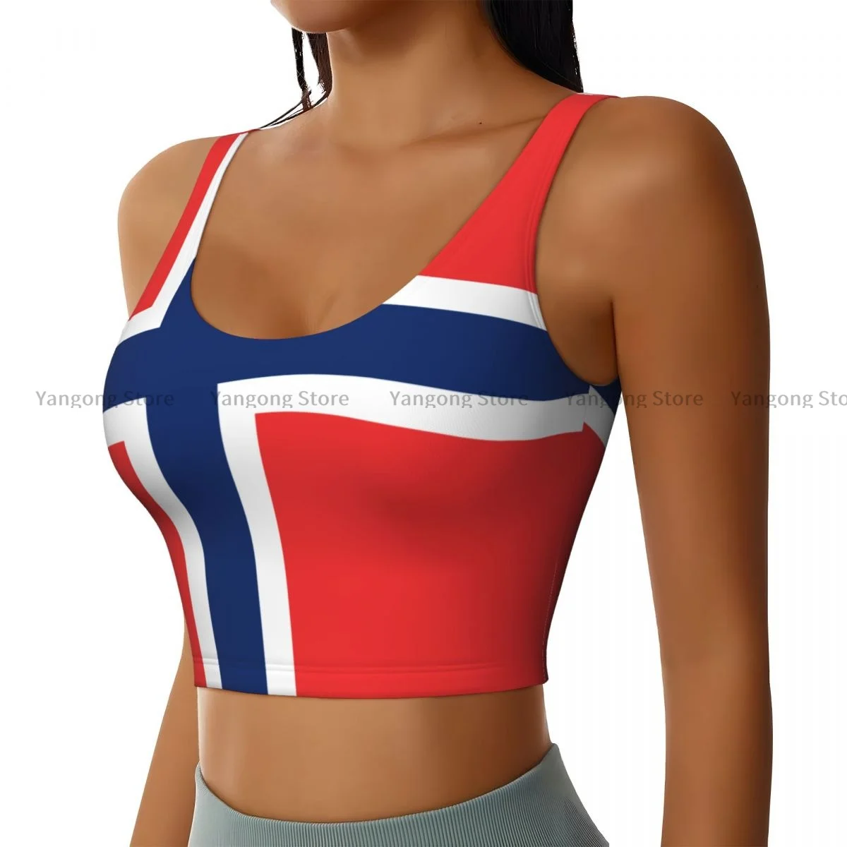 Sports Bra Women Running Yoga Clothes Vest Flag Of Norway Gathering Fitness Vest