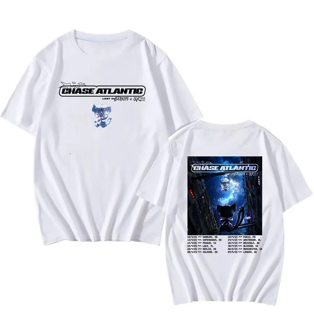 Chase Atlantic Lost in Europe and UK Tour T-shirt Short Sleeve Cotton Summer Tshirts Casual Unisex Hip Hop Streetwear Soft Tees