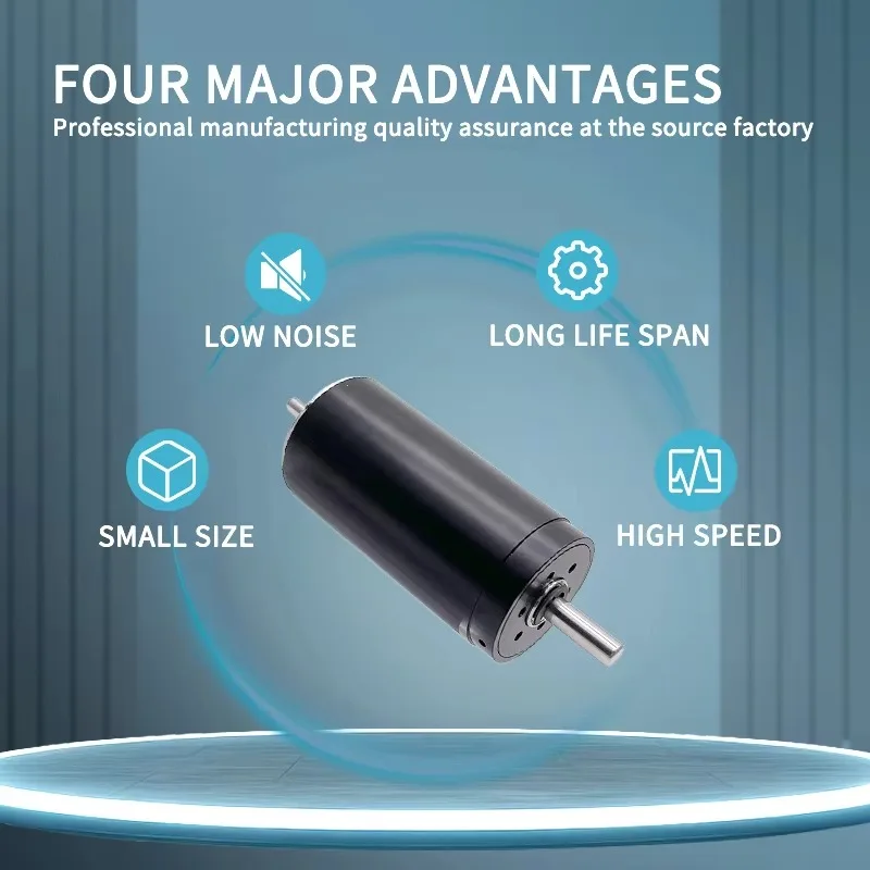 high torque brushed motor, suitable for robots, 35mm smart home marine, anti-drip permanent magnet coreless micro DC motor