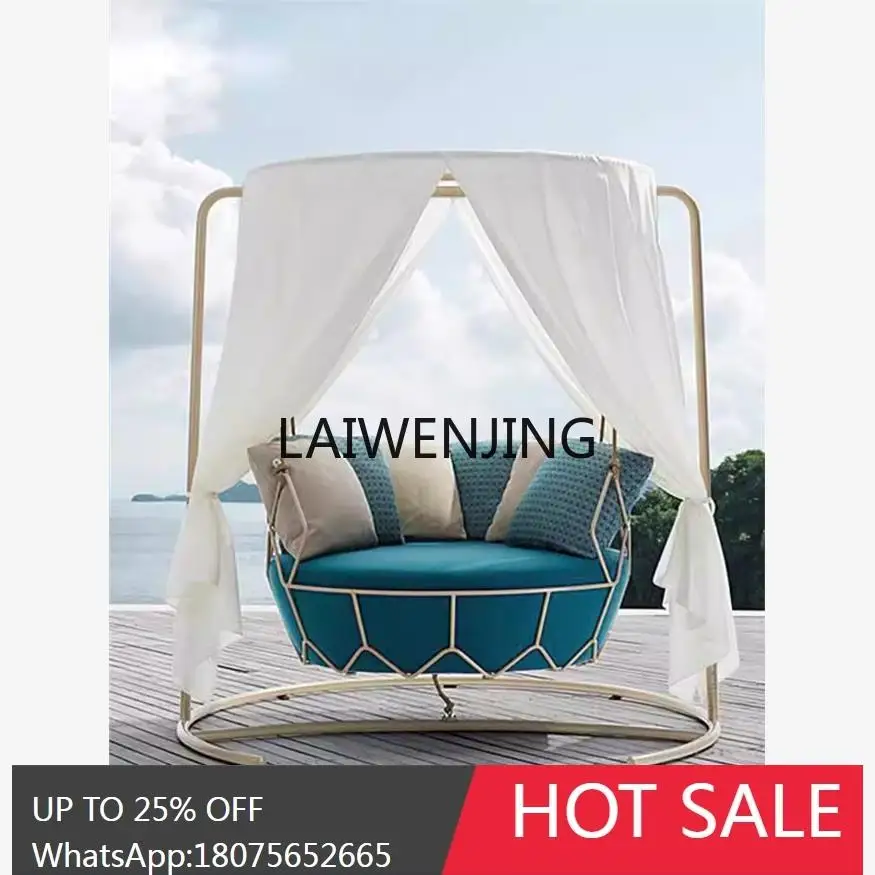 Outdoor Swing Stainless Steel Terrace Patio Hanging Chair Outdoor Rocking Chair Swing