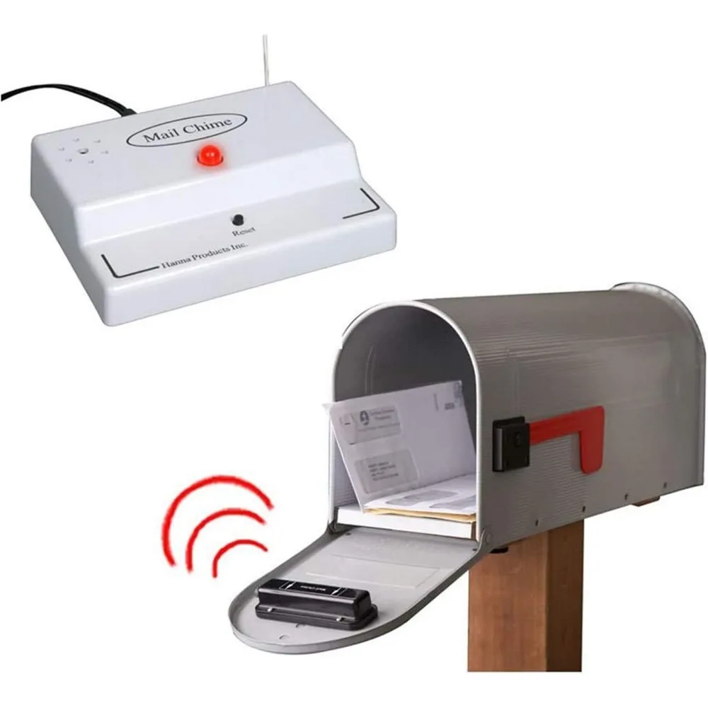 

Wireless Mailbox Alarm Sensor for Delivered Mail Notification, Up to 350 Feet Range, Easy Battery-Operated Installation