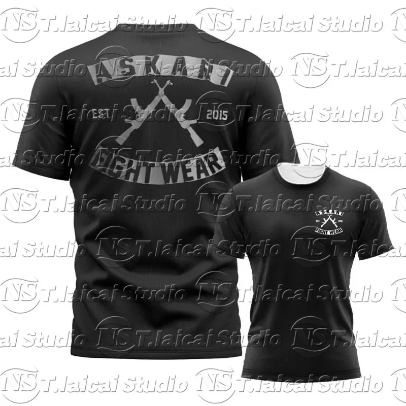

sunmmer Men's Quick-drying T-shirt ASKARI Fashion Trend Fighting Fitness Short-sleeved Comfortable Sports Breathable T-shirts