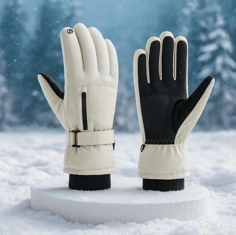 冬スキーグローブ男性女性サイクリングノンスリップタッチスクリーン防水スノーボードアクセサリー肥厚手首延長グローブ