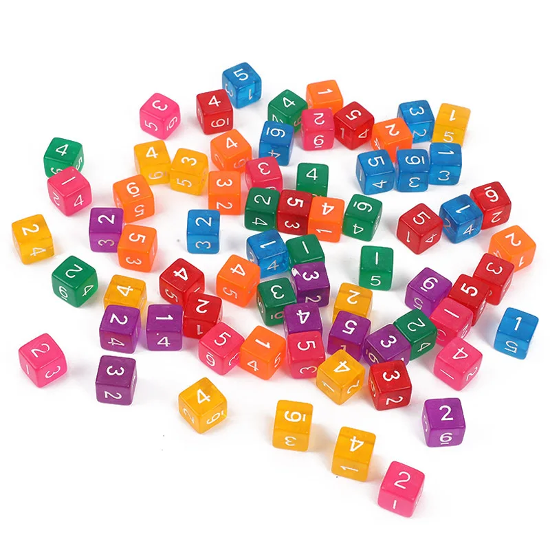 Transparent Dice With Numbers Math Montessori Parent Child Toy Juegos De Mesas Para Toda La Familia Kinder Spiele