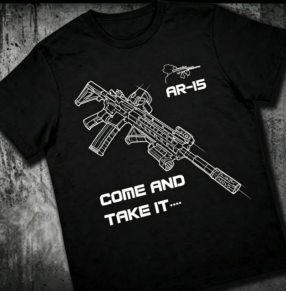 2026 New Unisex Patriotic Gun Culture T-shirt  Come And Take It Rifle Inspired Graphic, Round Neck Short Sleeve Casual Tee