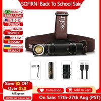 Sofirn SP40A TIR Optics  Rechargeable LED Headlamp LH351D 1200lm 18650 Headlight 18350 Angle Flashlight with Magnet Tail