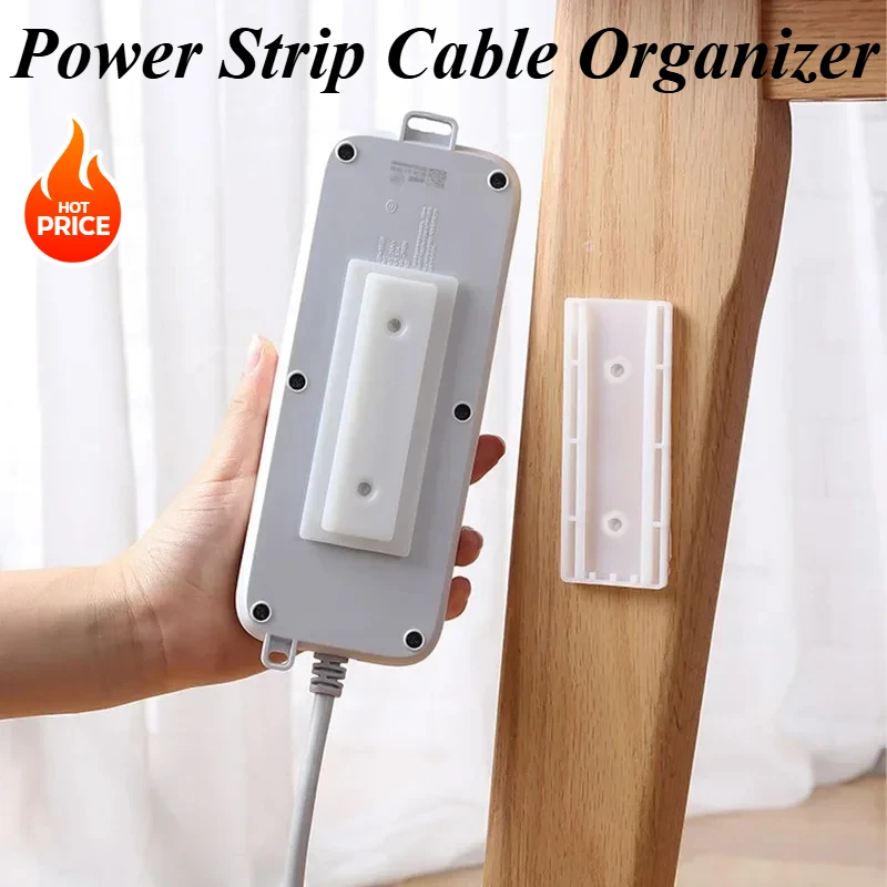 

Removable Self-Adhesive Wall Mounted Socket Holder Fixer Patch Power Socket Strip Fixator Punch-free Plug Socket Wire Holder