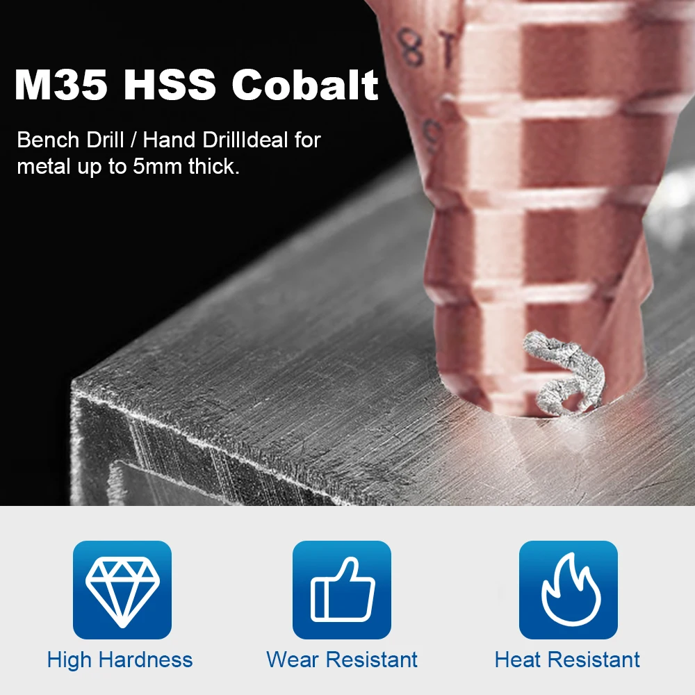 Imagem -03 - Cobalt Passo Broca 432 mm Triangular Hex Hss Aço Inoxidável Furadeira Metal Alumínio Madeira Nindejin-m35