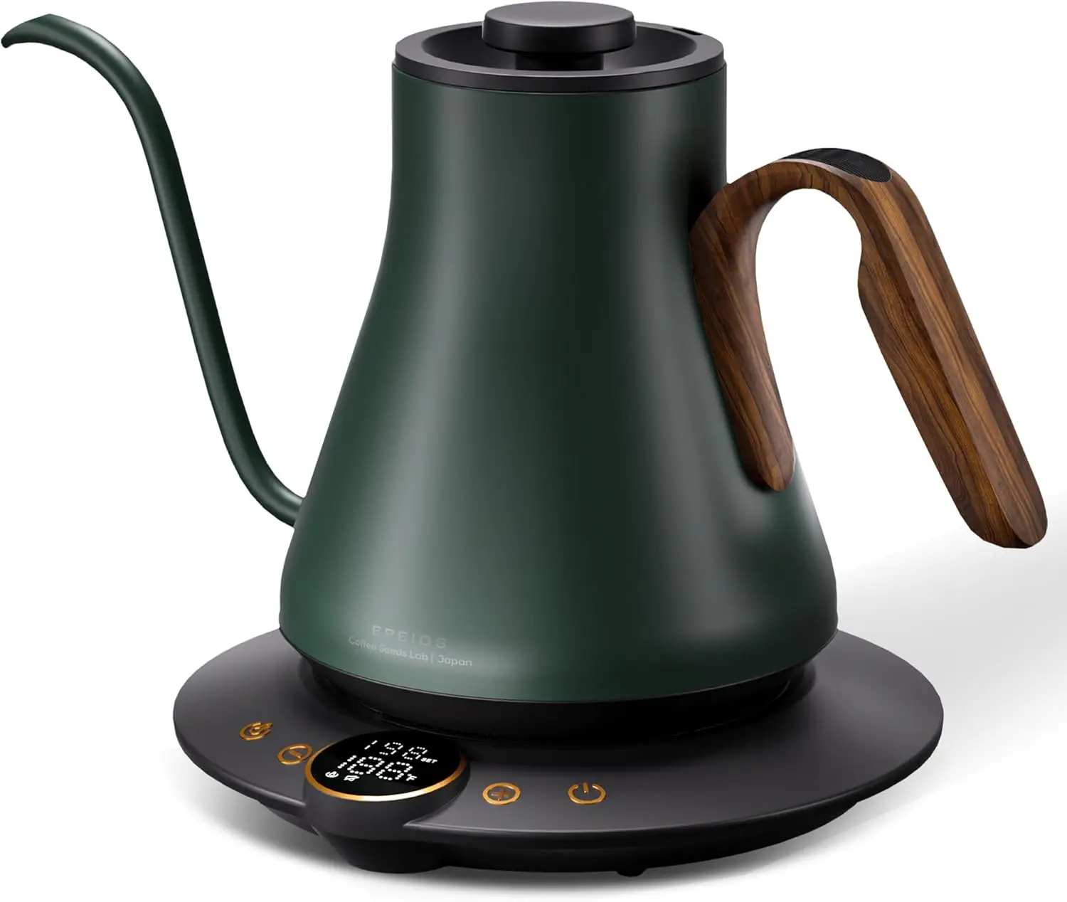 

Gooseneck Electric Kettle, ±1°F Precise Temp Control, 1500W Fast Heating, Stainless Steel, 0.9L for Pour Over Coffee & Tea