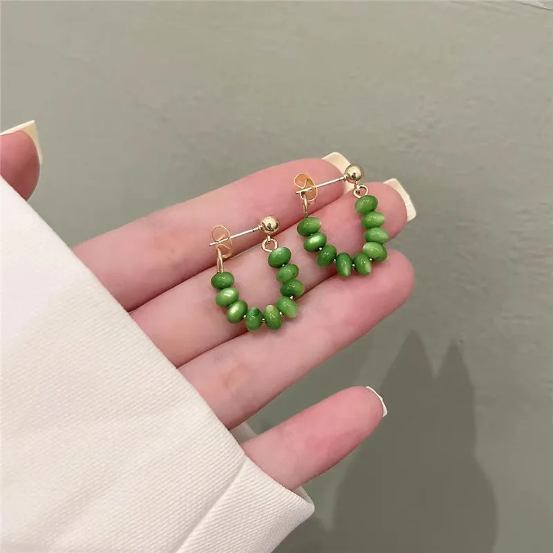 Korean Style Cute Dropping Oil Cartoon Flower Stud Earrings Women Small Fresh Spring Leisure Travel Jewelry