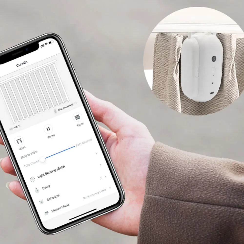 Smart Curtain Bluetooth double open Tuya Remote Control Curtain Bot Opener Automated Smart Home System Plastic CE