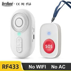 Caregiver Pager ไร้สายพยาบาลปุ่มโทรสําหรับการตรวจสอบผู้สูงอายุ SOS Alert System แบบพกพา Alarm Call Bell สําหรับพยาบาล Home