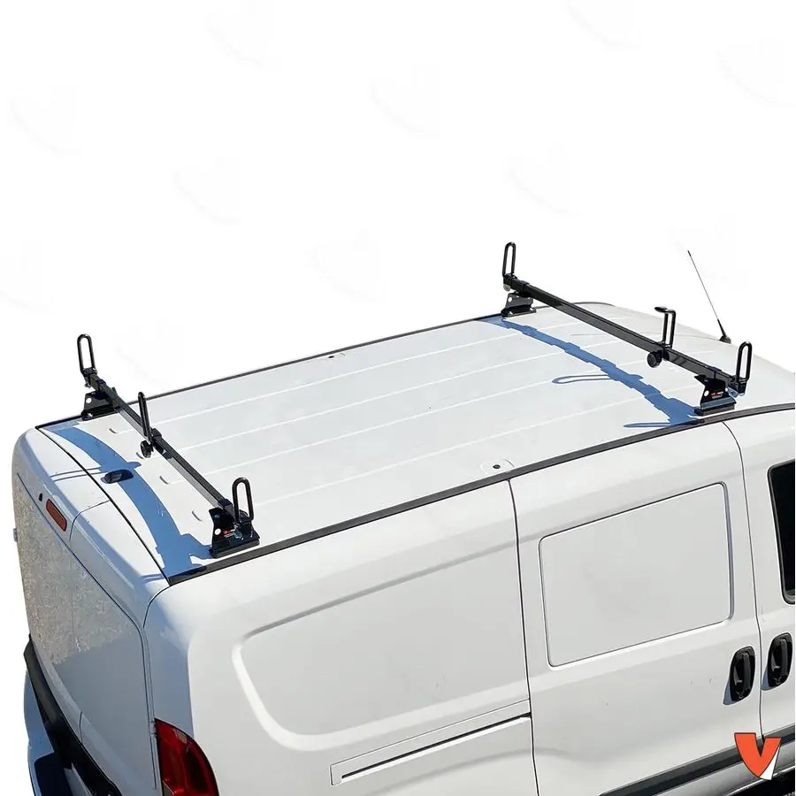 GFY Rack de toit à échelle robuste à 2 barres compatible avec Ram ProMaster City Van noir