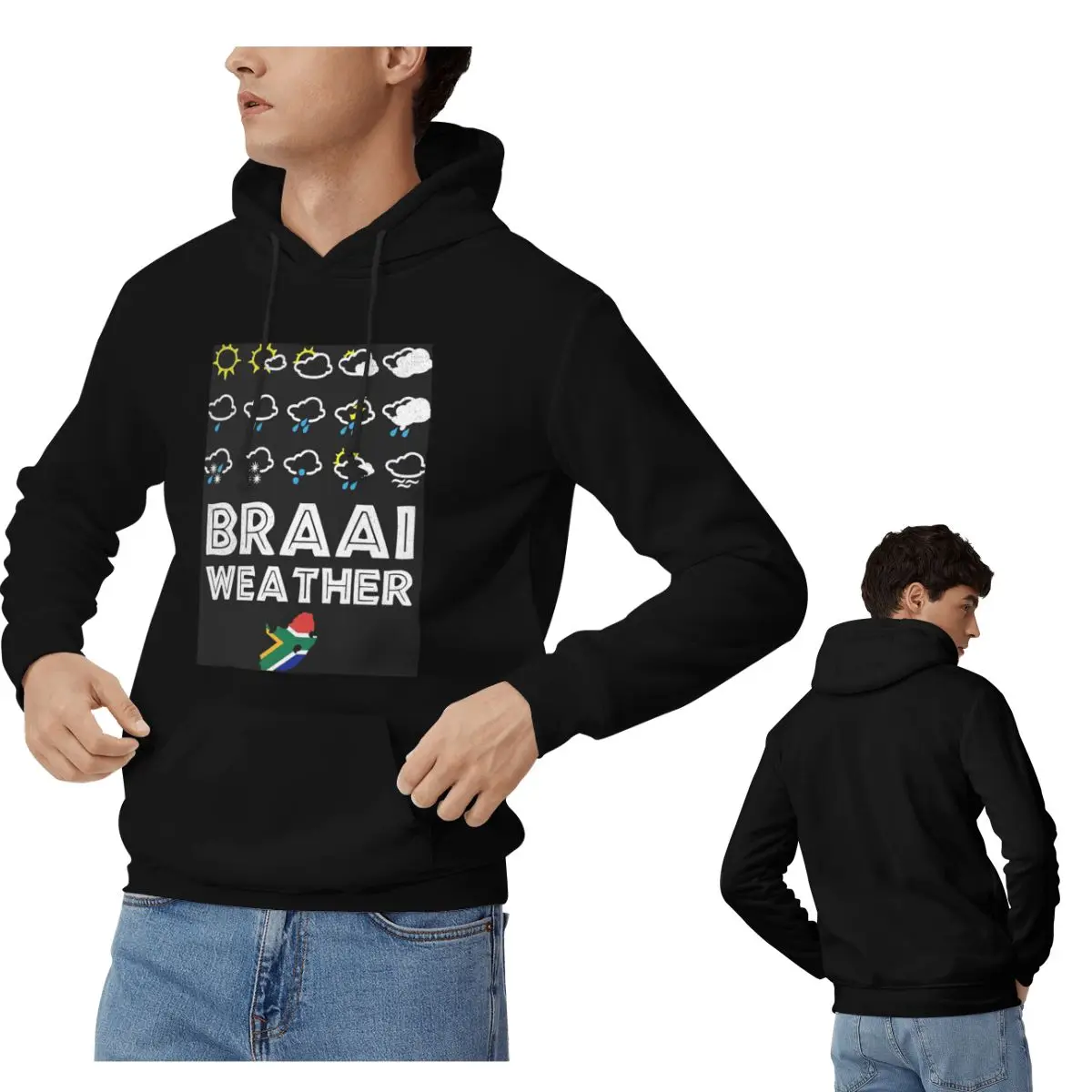 

Braai Weather, толстовки в стиле Южной Африки, мужские и женские повседневные пуловеры, толстовка в стиле хип-хоп, уличная одежда с длинными рукавами, осень-зима