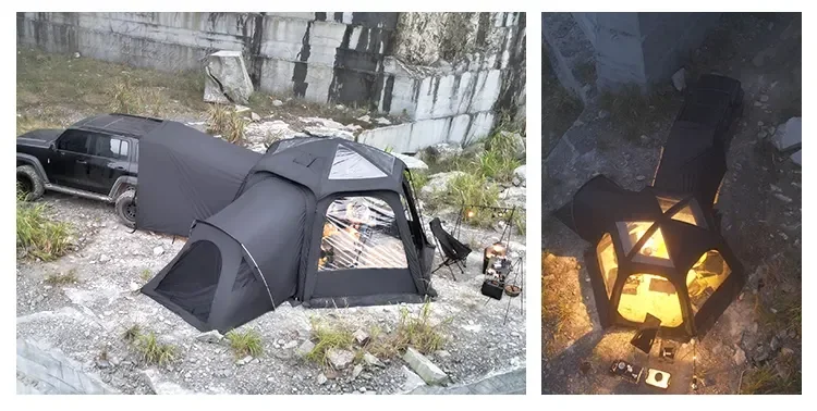 

Портативная водонепроницаемая палатка на заднюю дверь автомобиля, семейный уличный кемпинг, укрытие для глэмпинга, качественный топ, автомобильный тент