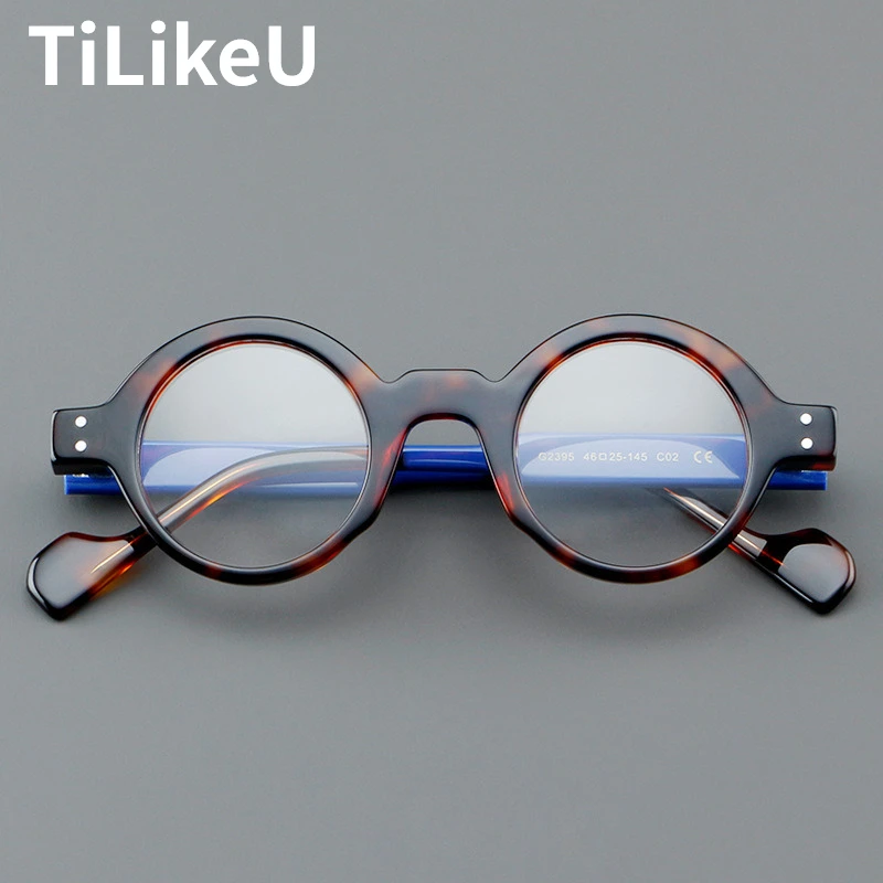 

Japanese Vintage Round Acetate Glasses Frame Men Prescription Myopia Eyeglass Optic Glasses Frames Designer Luxury Brand Eyewear