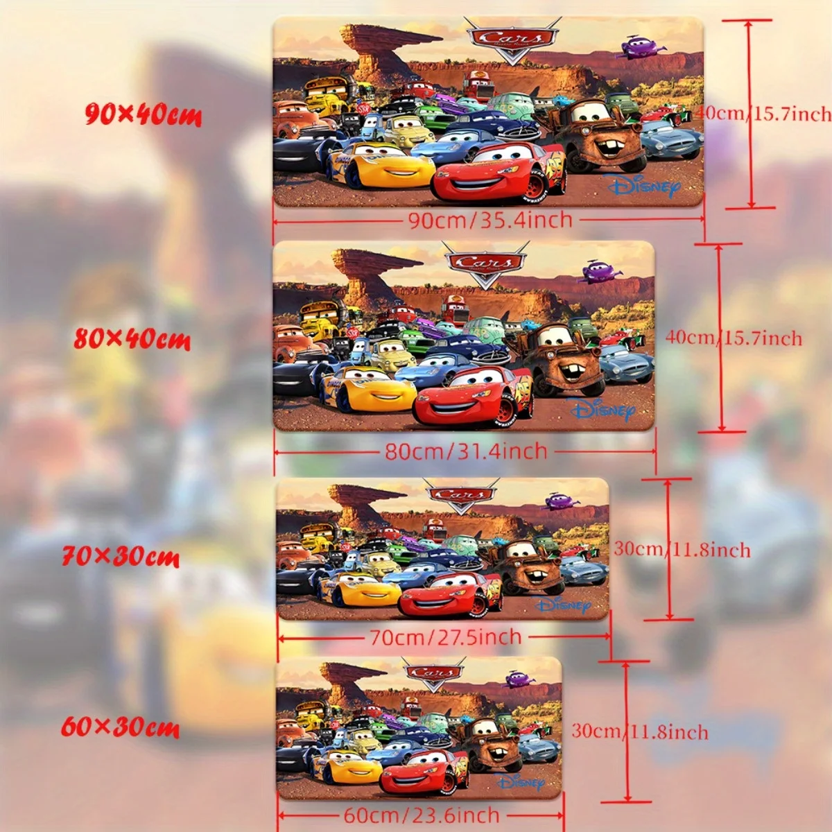 1pc Disney Cars, Various Characters HD Printed Pad for Desk, Multi Functional XXL Mousepad, Keyboard Gaming Mouse Mats, Office C