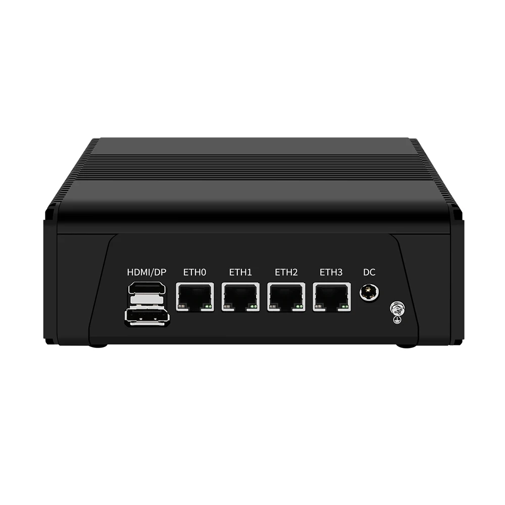 HUNSN Micro Firewall Appliance,Mini PC,RJ11,AMD Ryzen 5/7,Pfsense, VPN,Router PC,4 xIntel 2.5GbE I226-V LAN,Type-C,TF,HD,DP