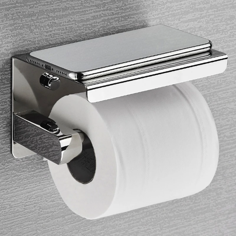 Portarrollos de Papel Higiénico de Acero Inoxidable 304, Caja de Papel Higiénico Impermeable, Accesorios de Baño