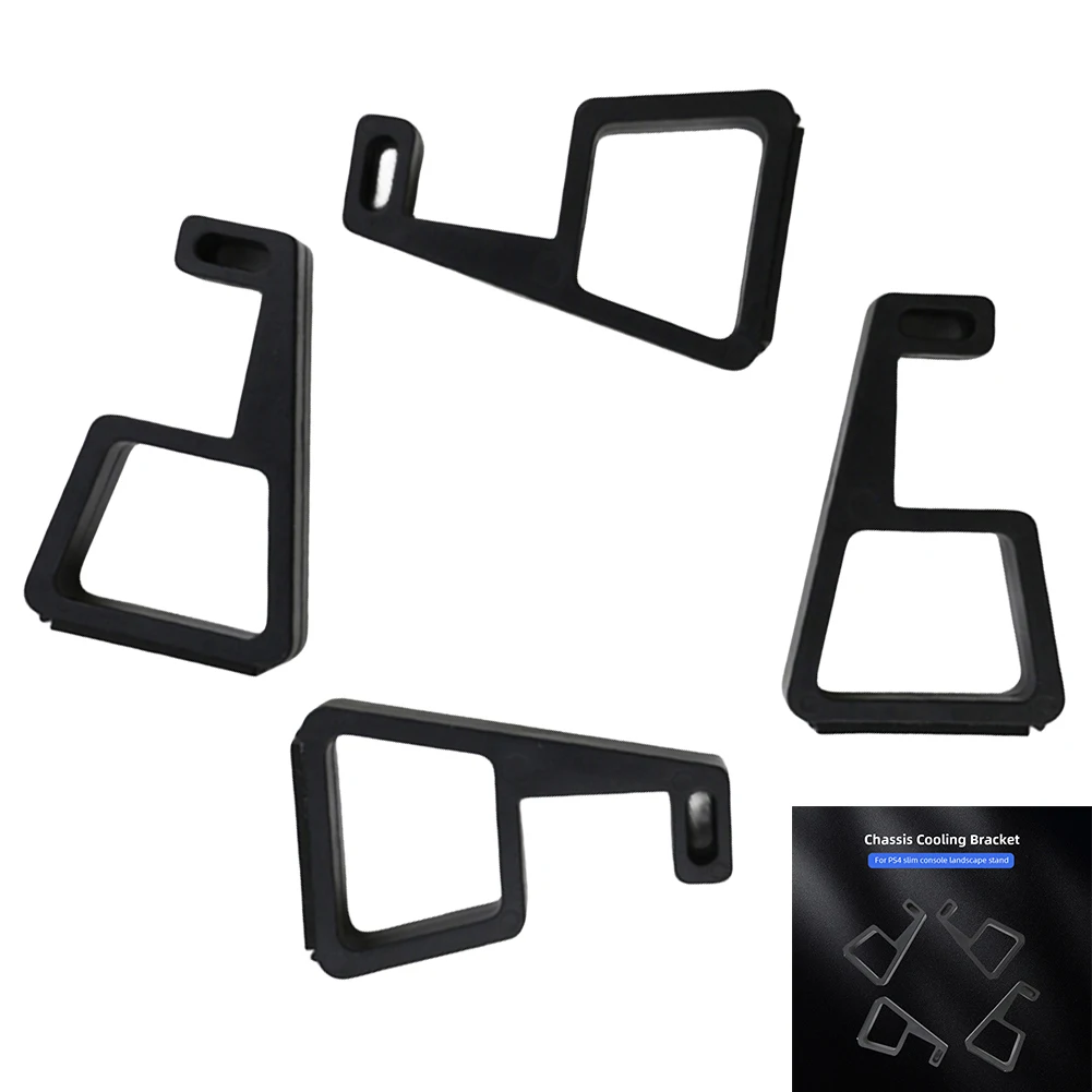 4Pcs 냉각 발 브래킷 미끄럼 방지 냉각 다리 지지대 홀더 발 플랫 마운트 액세서리 플레이스테이션4 슬림 프로 콘솔용