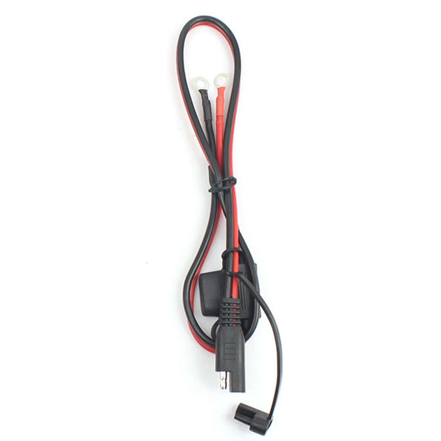 

Мощный кабель для зарядки мотоциклетных аккумуляторов Foxsur, 4 шт., с быстроразъемным разъемом SAE и кольцевым клеммным контактом 12В с предохранителем