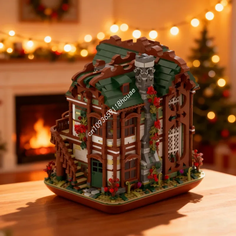 5956 Teile MOC Grimros Zaubertrank-Haus Grünes Rotes Schloss-Modell Bausteine DIY Kreative Idee Spielzeug Bildung Weihnachtsgeschenk Kinder