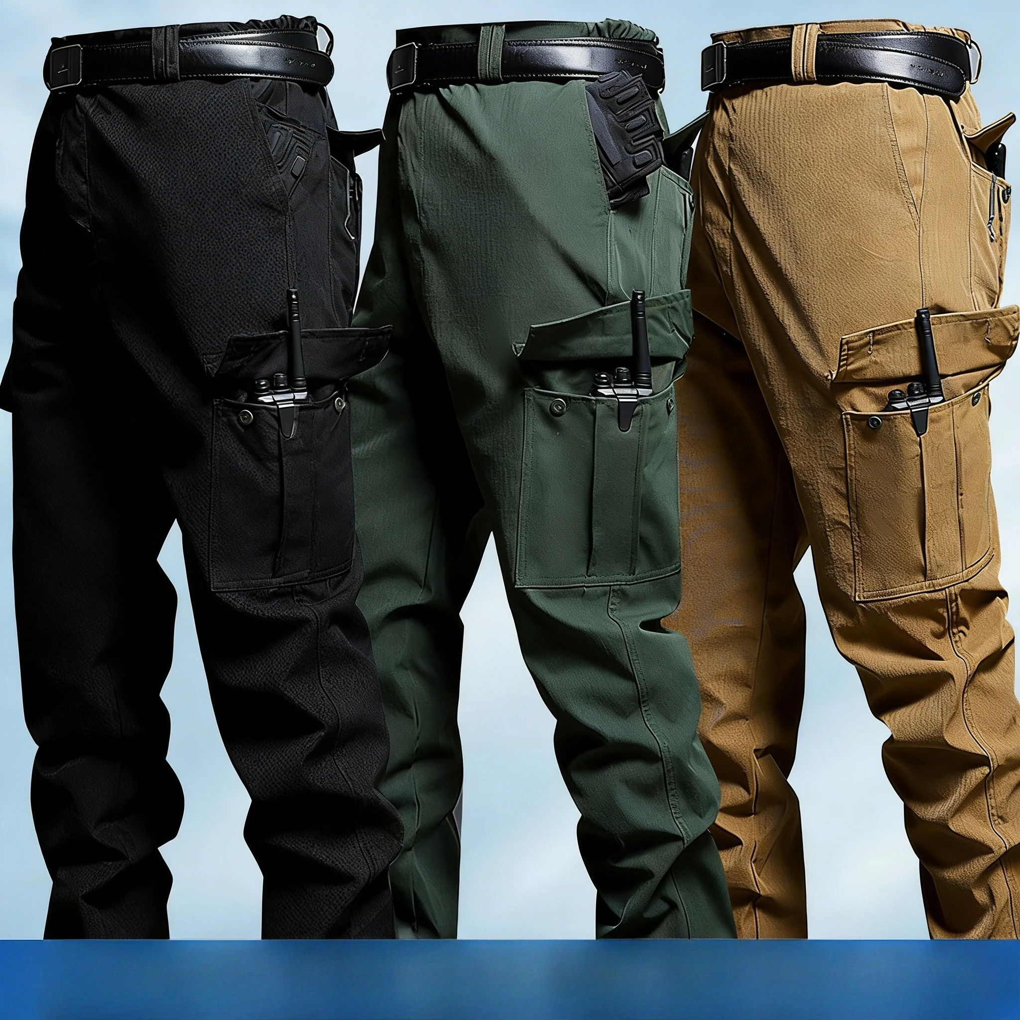 

Мужские эластичные брюки-карго, прочные тактические брюки для весны и осени, с множеством карманов, для тренировок, спорта, рыбалки и походов