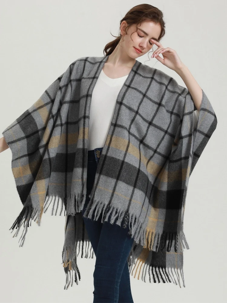 

Luxury Design Imitation Cashmere Women Scarf Winter Plaid Poncho Tassel Wrap Shawl Capa Para Mujer Pashmina Chales Echarpe Hiver