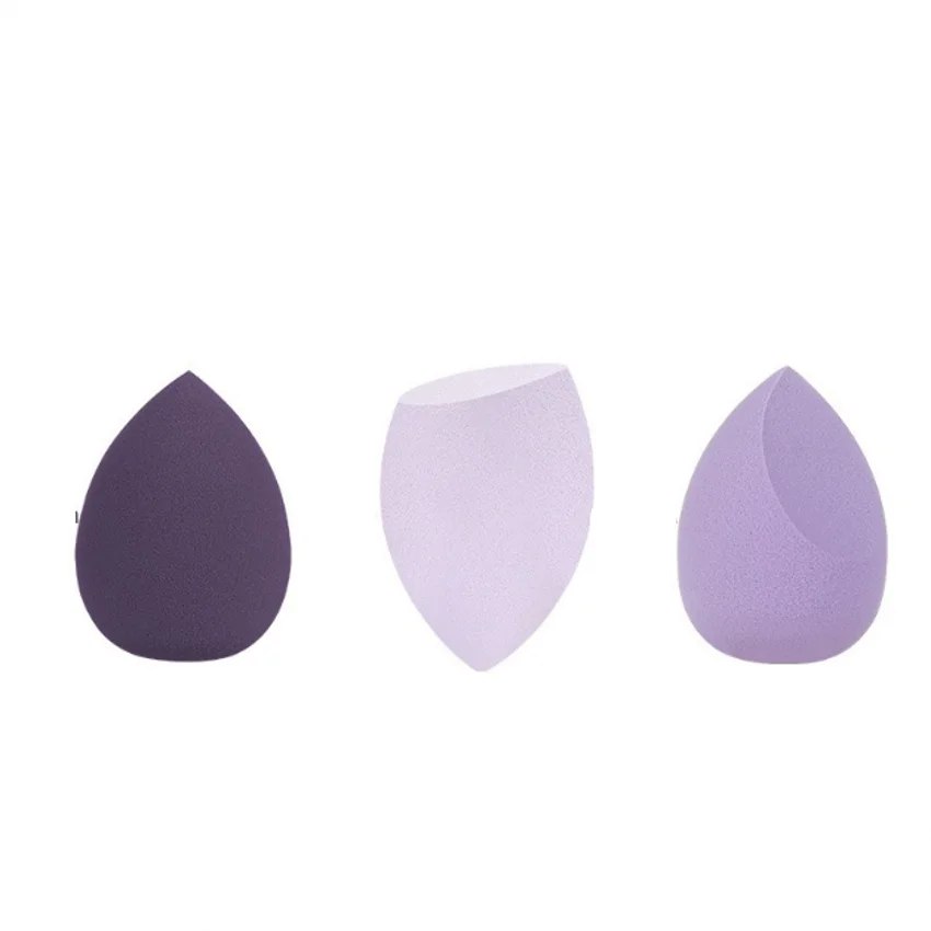 4 Pcs/box Soft Sponge Beauty Cosmetic Eggs Concealer Foundation Dry Wet Use Makeup Tools Pink Purple Cosmetics Puffs Applicator