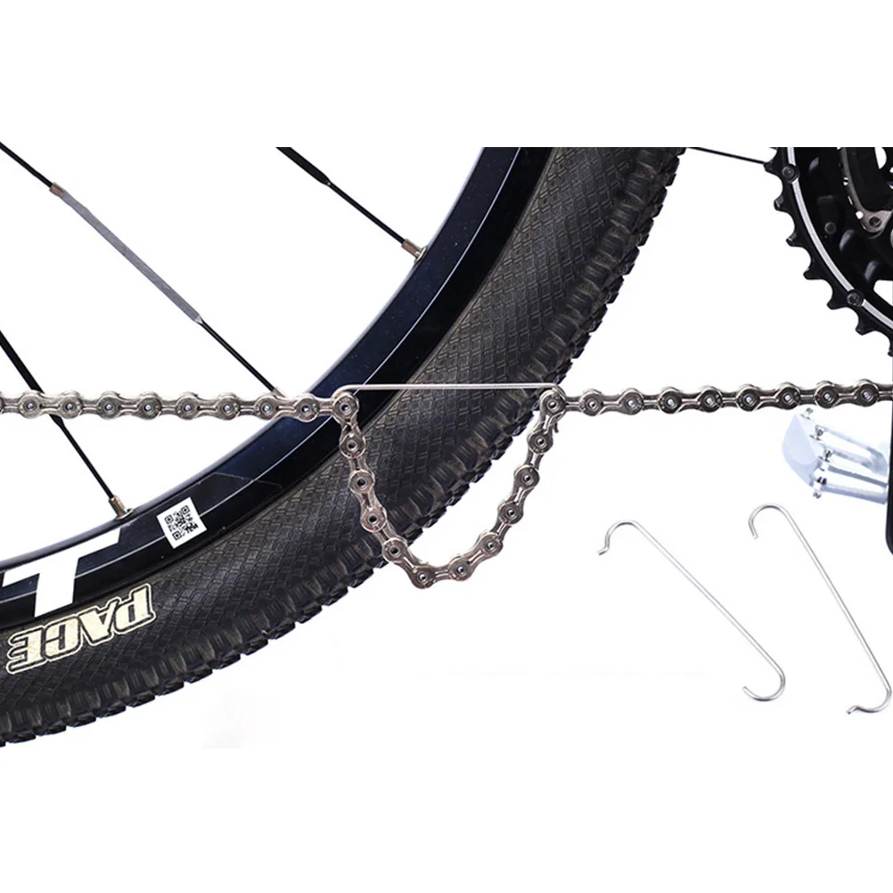 

2 Pcs Stainless Steel Bike Chain Hook Multi Function Chain Repair Tool for Connecting Cutting Cycling Maintenance