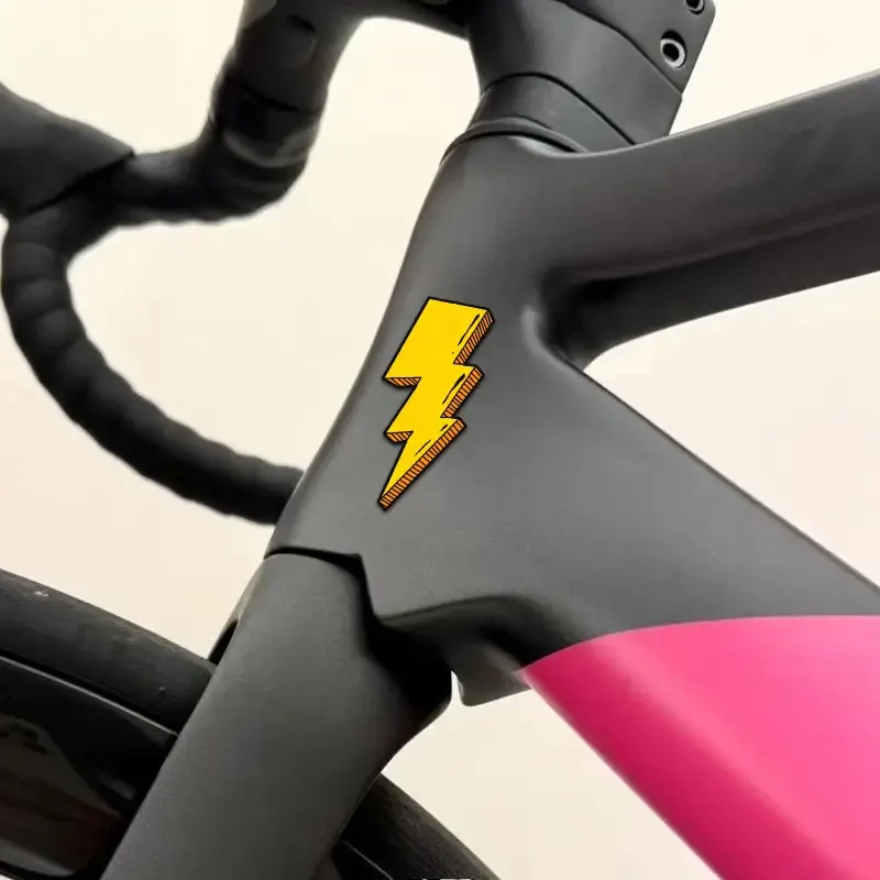 1 قطعة ملصقات البرق دراجة الإطار ملصق ملصق شخصية للدراجات الجبلية وخوذات الدراجات النارية ملصقات الدراجة #3