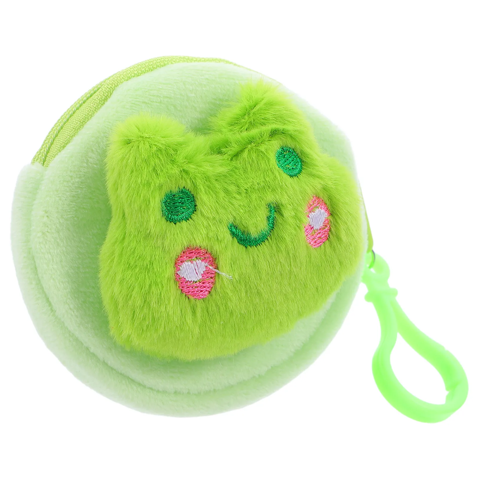 Cute Frog Cartoon Headphone Carrying Case Soft Fabric Small Coin Pouch for Earphones Keys Coins Portable Mini Wallet Novelty