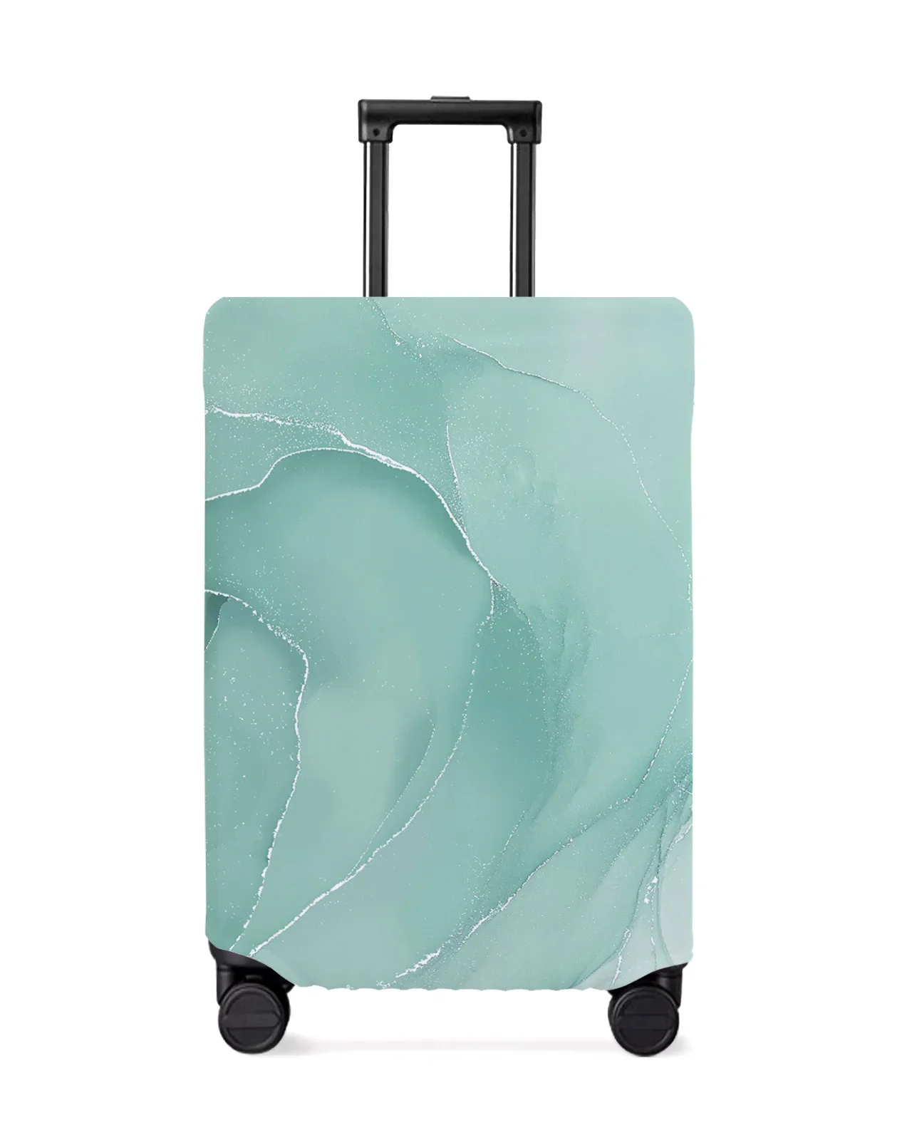 Marmor Aqua Green Gradient Reisegepäckabdeckung Elastische Gepäckabdeckung für 18-32 Zoll Koffer Koffer Staubschutz Reisezubehör