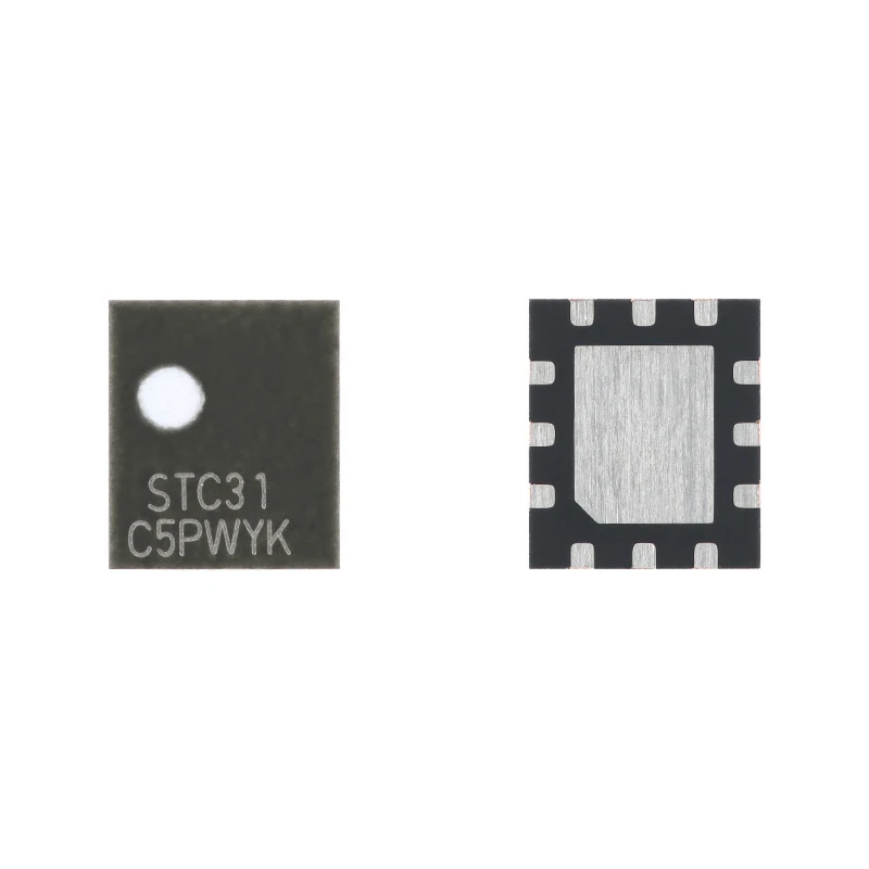 STC31-C-R3 QFN-12 Digital Gas Sensor Chip Carbon Dioxide (CO₂) Sensor Air Quality Monitoring I²C Interface