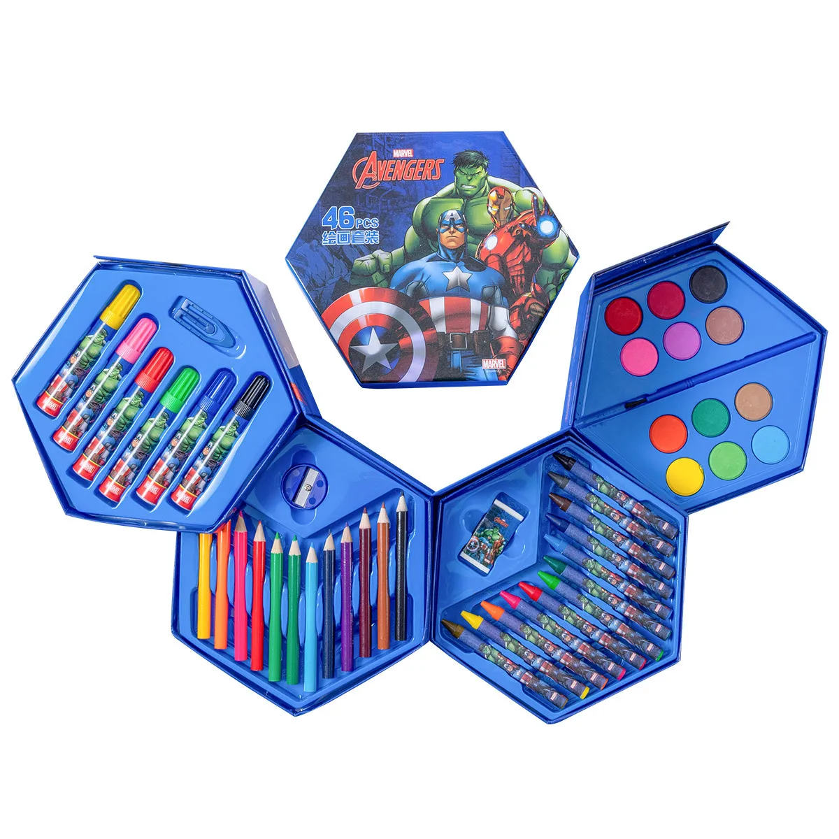 

Акварельная ручка с изображением мультфильма Диснея «Замороженный Человек-паук», студенческие канцелярские принадлежности, десять цветов, ручка