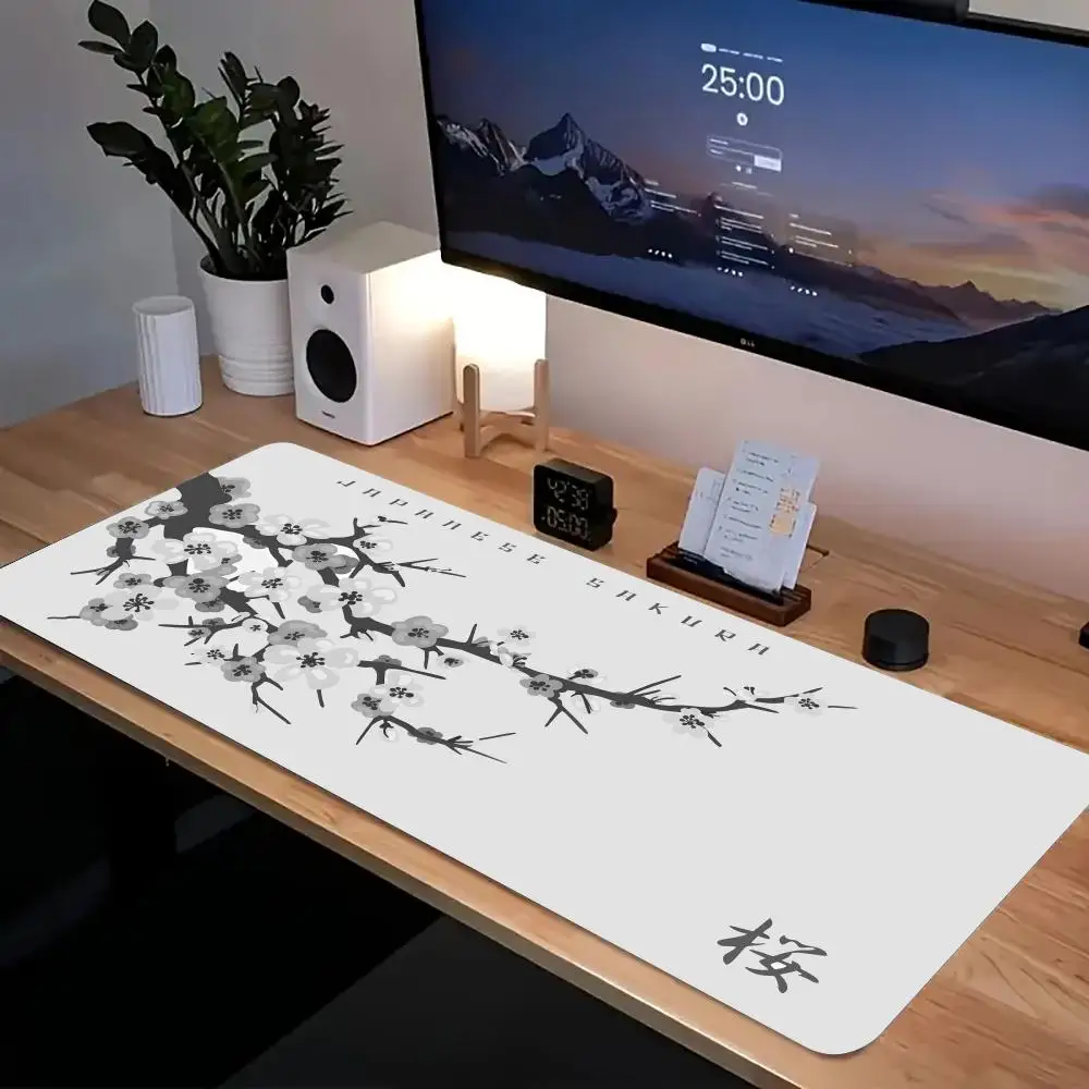 

Japanese Sakura Mouse Pad Large Rubber Non-slip Esports Laptop Desk Mat XXL Game Office Mousepad PC desktop accessories TableMat