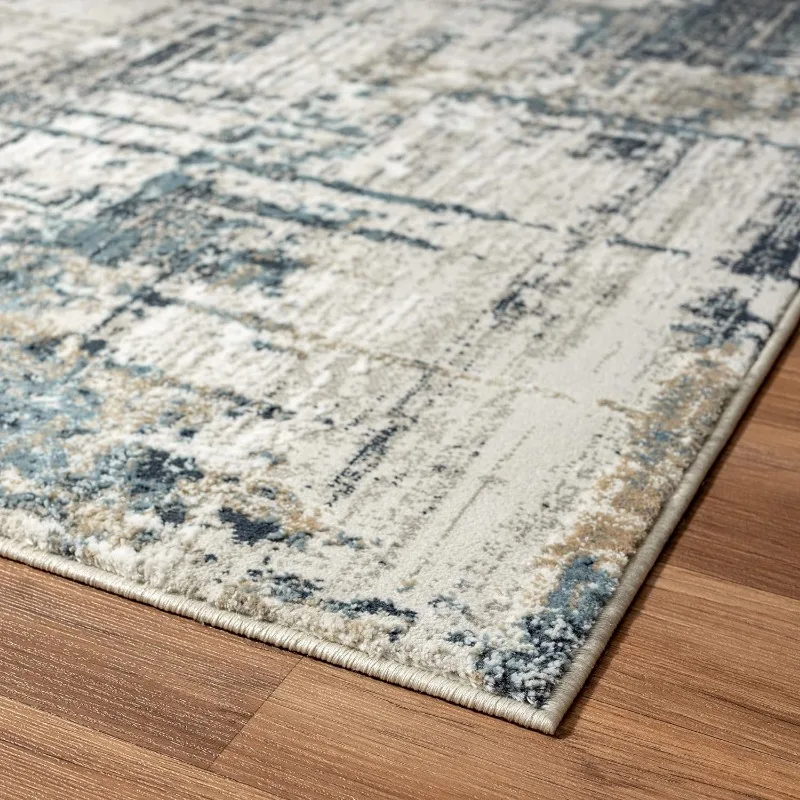 Camellia Multi  Abstract Area Rug, Stain Resistant Carpet