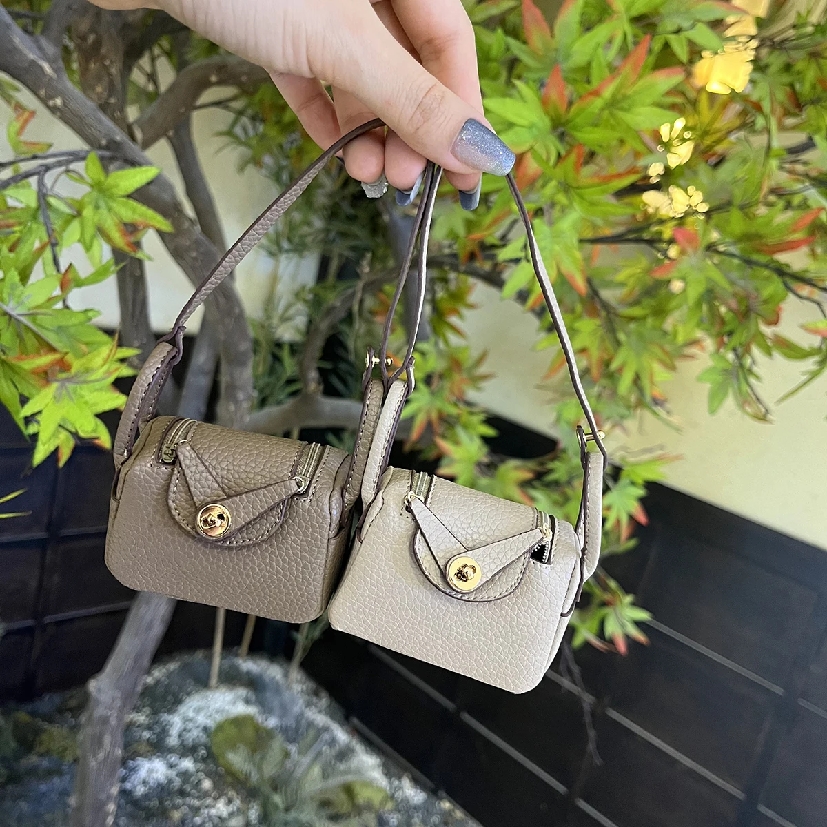 Mini Lindy Bag Small Pendant Bucket Vegetable Basket Platinum Bag Pendant Cute Creative Car Keychain Pendant Women Small