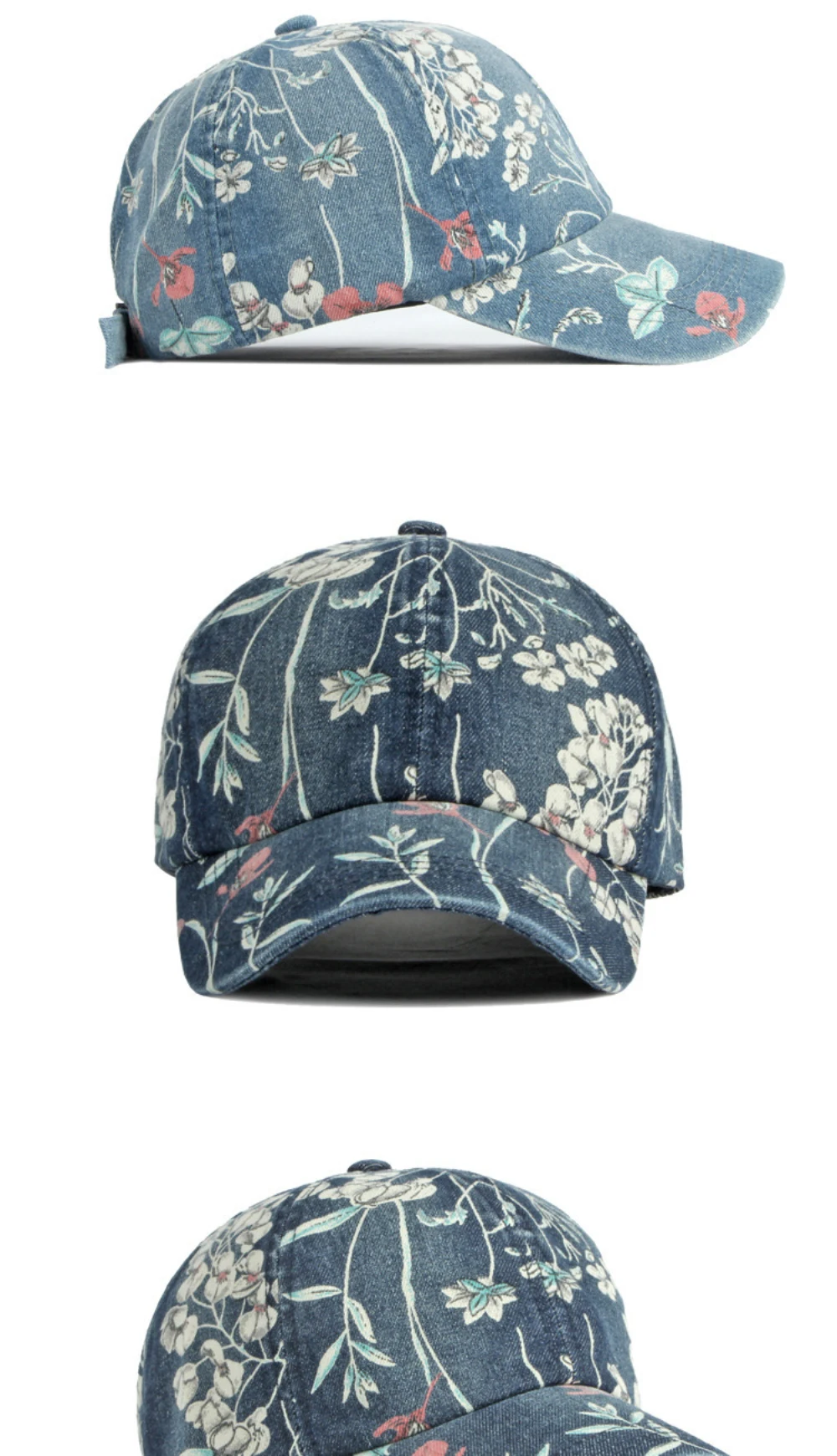 HT5090 Frühling Sommer Herbst Kappen für Männer und Frauen Stilvolle Blumen-Baseballkappe Unisex Verstellbare Snapback-Kappe Baumwoll-Baseballmütze – Detail 6