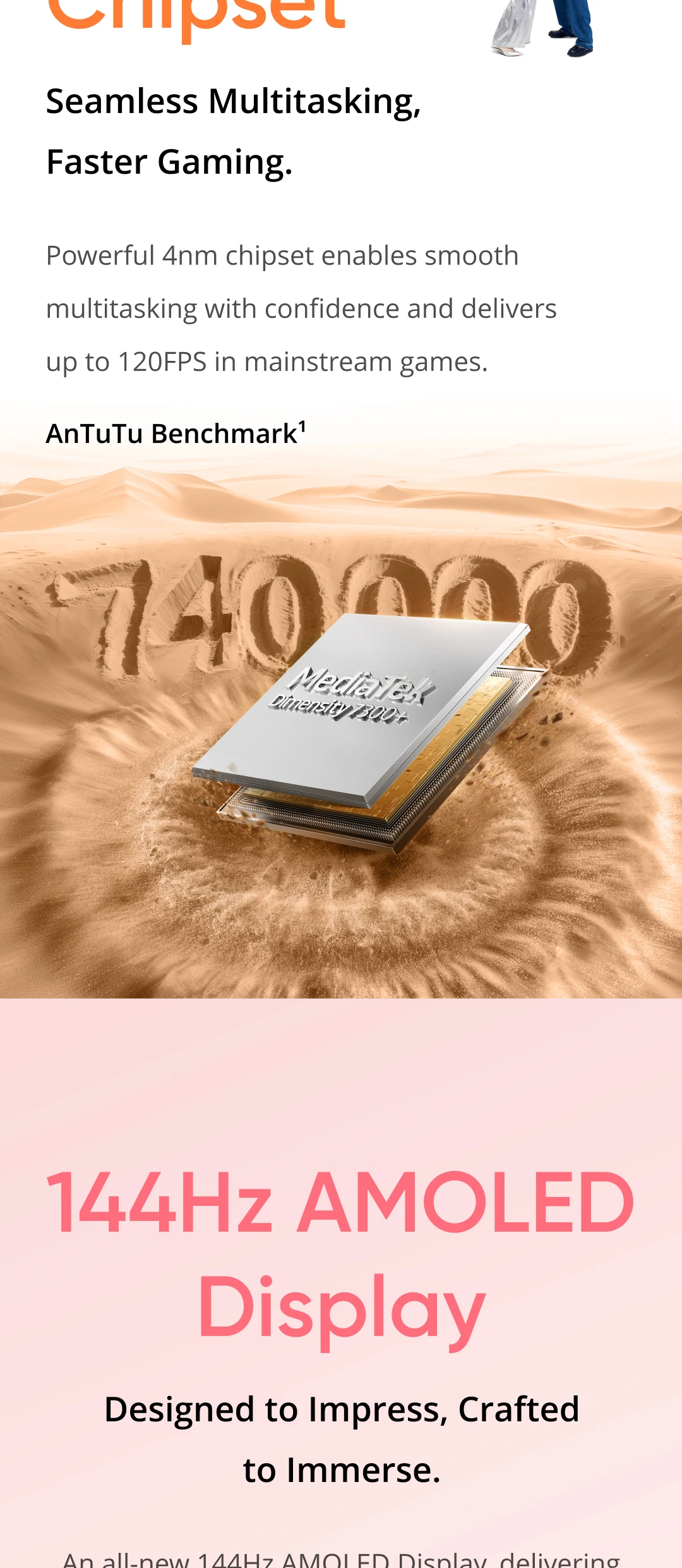 realme 15 5G Smartphone MediaTek Dimensity 7300+ 5G Chipset 6500mAh Titan Battery 45W Ultra Charge NFC
