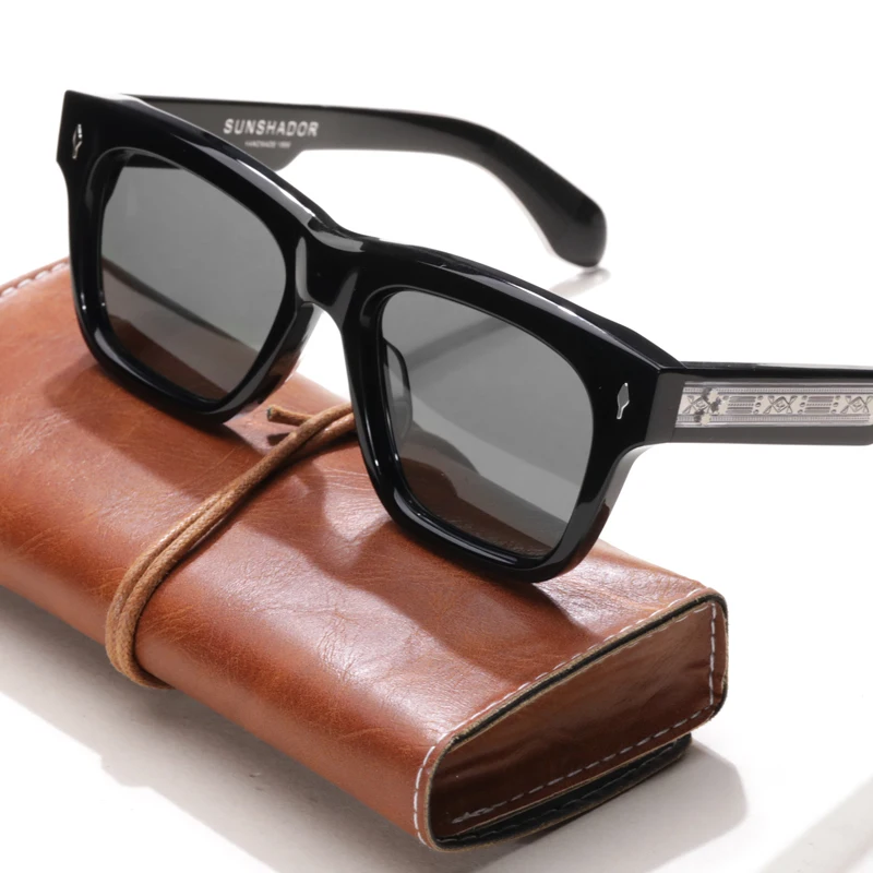 sunshador Modedesign handgemachte quadratische Acetat Sonnenbrille für Männer Frauen klassische Sonnenbrille Outdoor UV400 Schutz Logo Anpassung 7